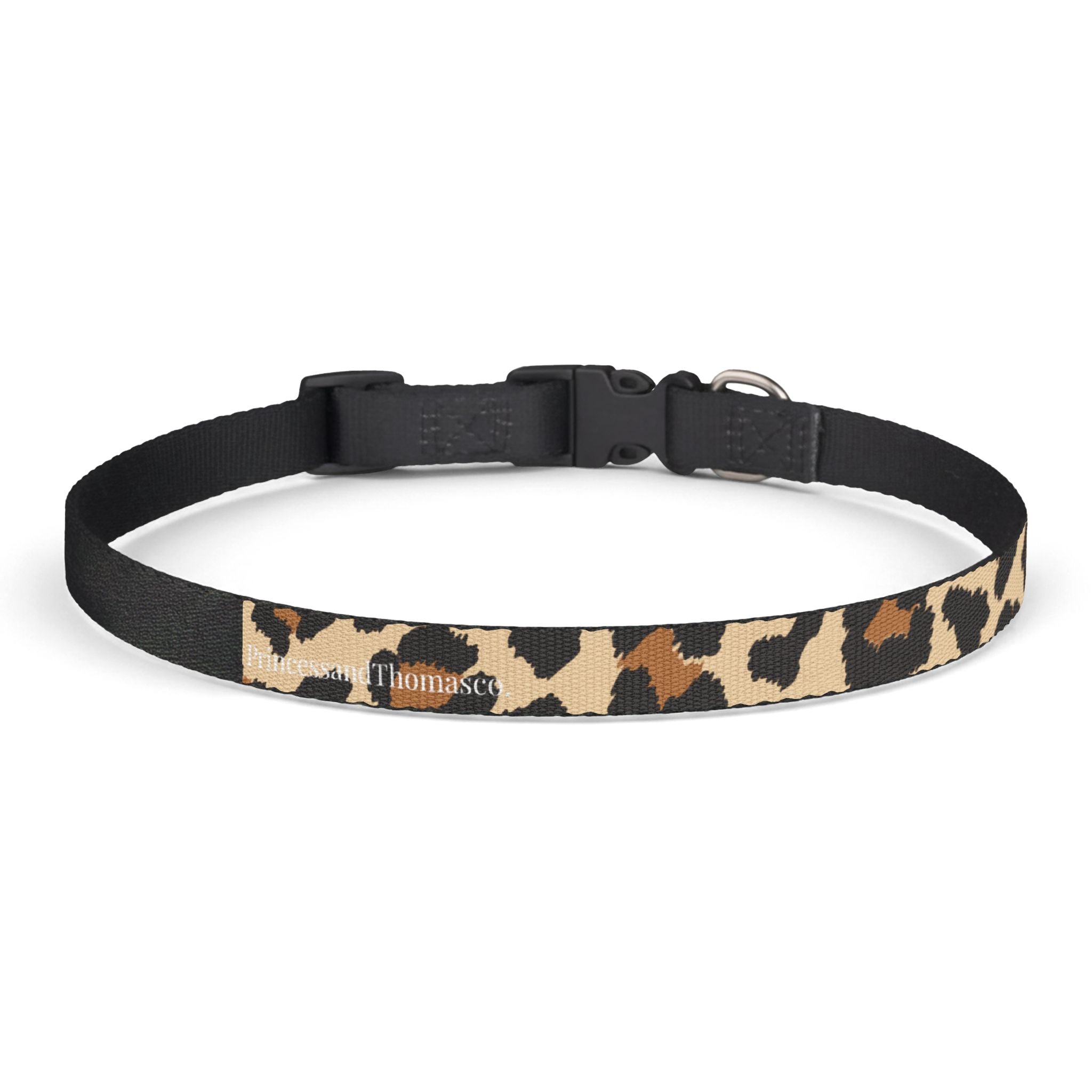 Leopard Print Clip-On Pet Collar | Adjustable Stylish Dog Collar