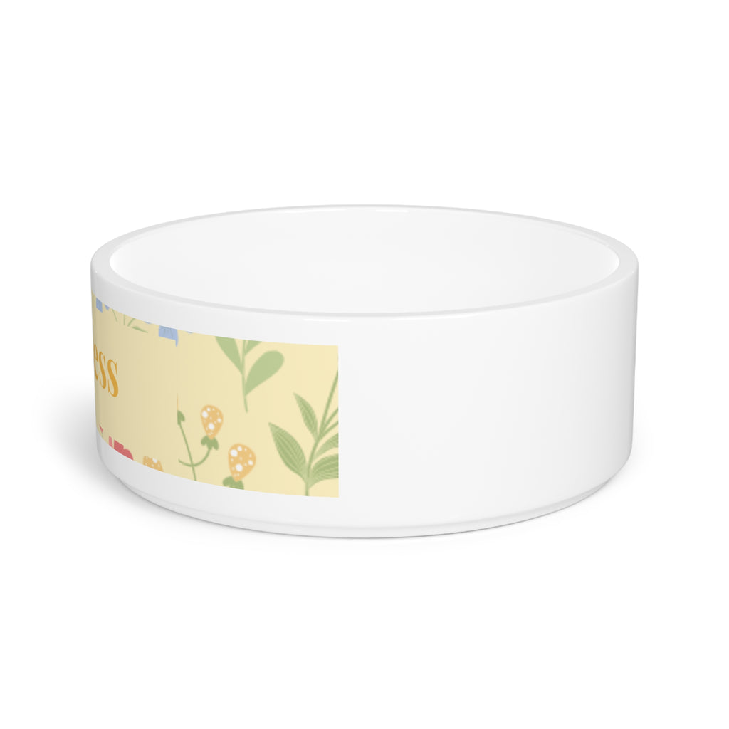 Princess Floral Pet Bowl | Personalized Ceramic Dog & Cat Bowl