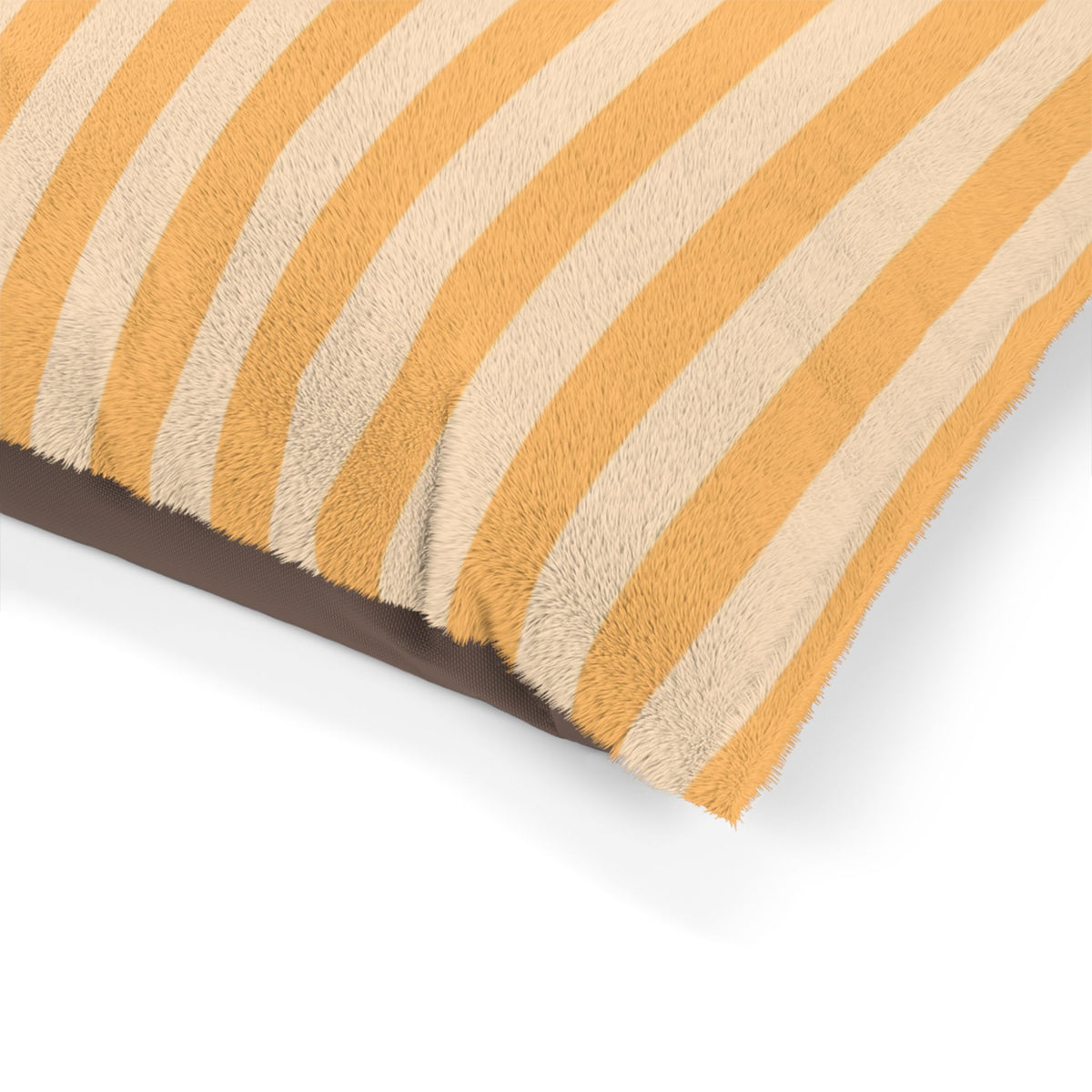 Striped Cozy Pet Bed – Soft Plush Dog & Cat Cushion