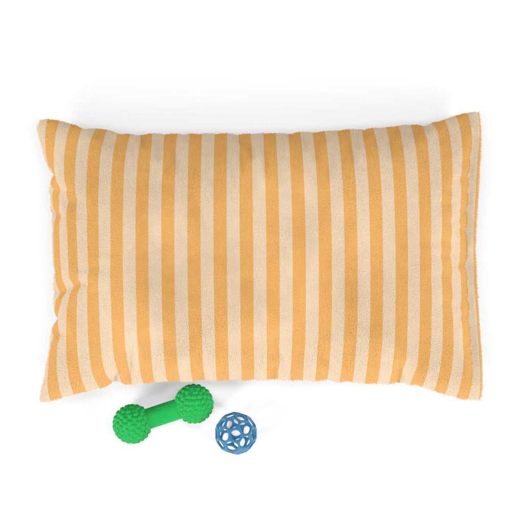 Striped Cozy Pet Bed – Soft Plush Dog & Cat Cushion