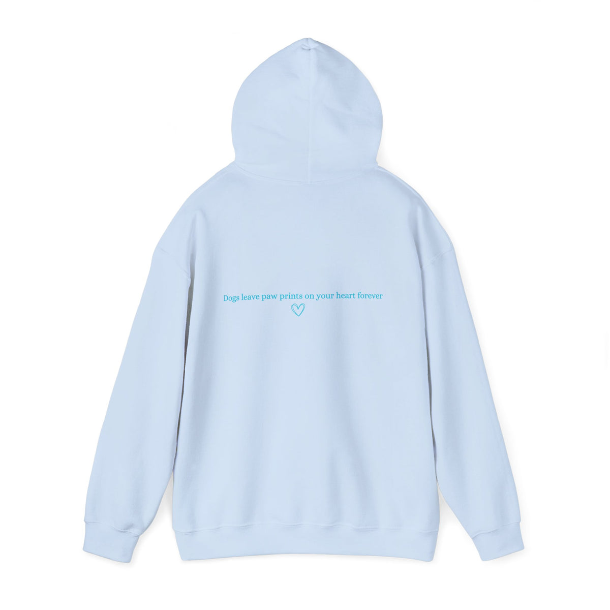 Dog Mom Hoodie  Minimal Line Art Dogs with "Dogs leave paw prints on your heart forever" Back Text