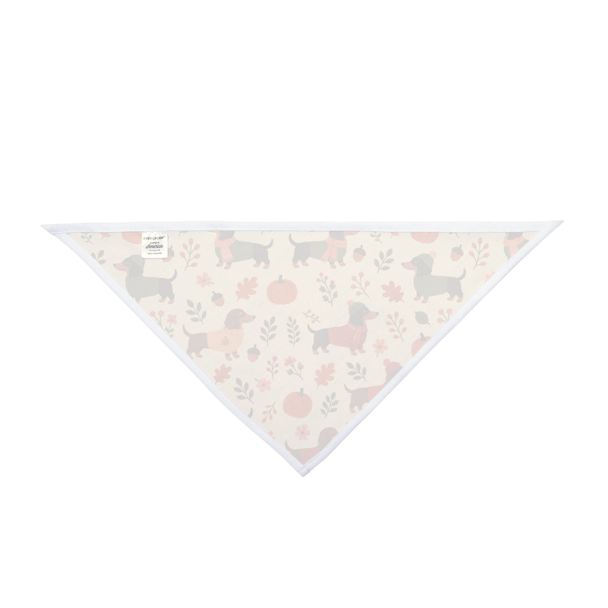 Autumn Dachshund Pet Bandana Fall Leaves & Pumpkins Dog Scarf