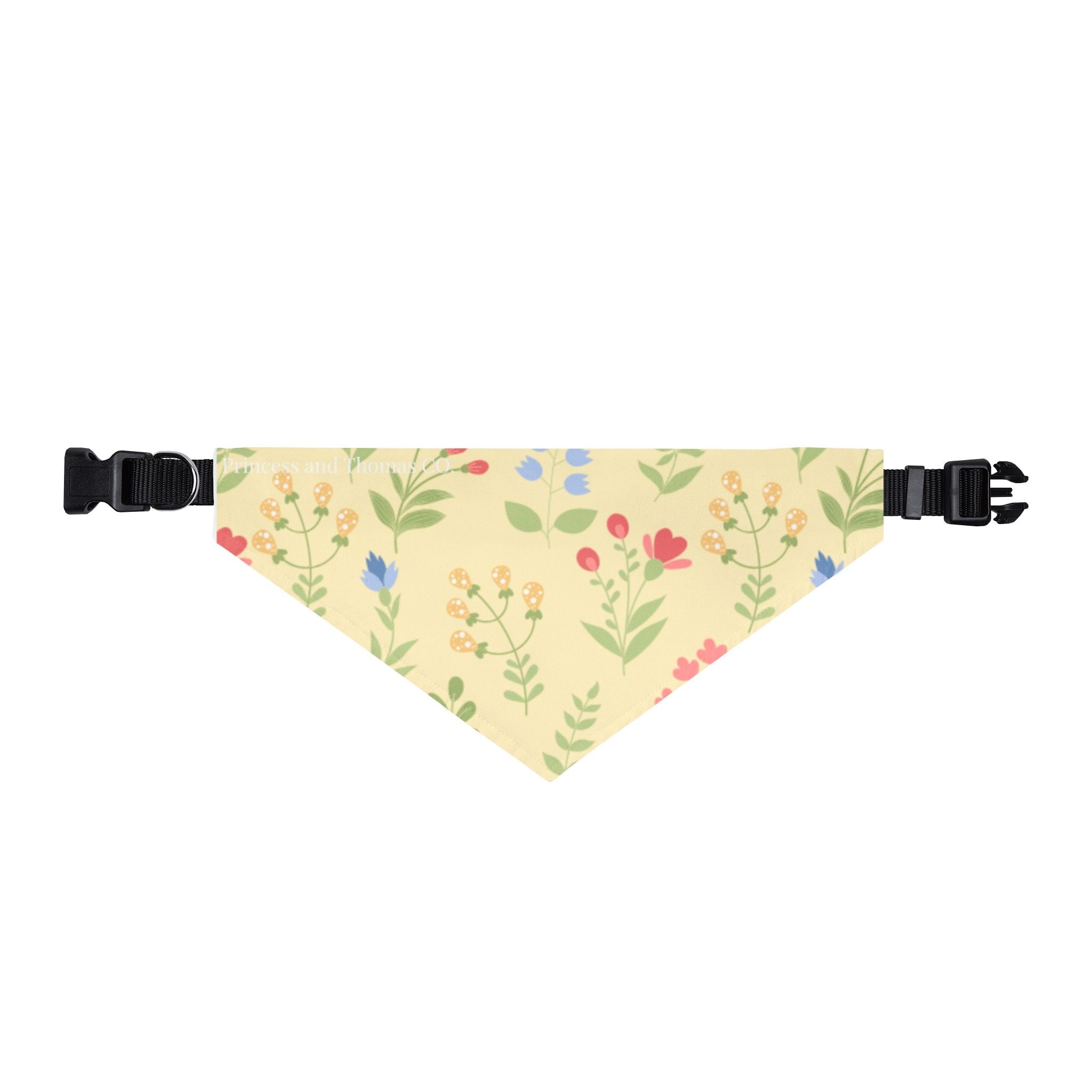 Floral Clip-On Pet Bandana | Pastel Wildflower Collar Accessory