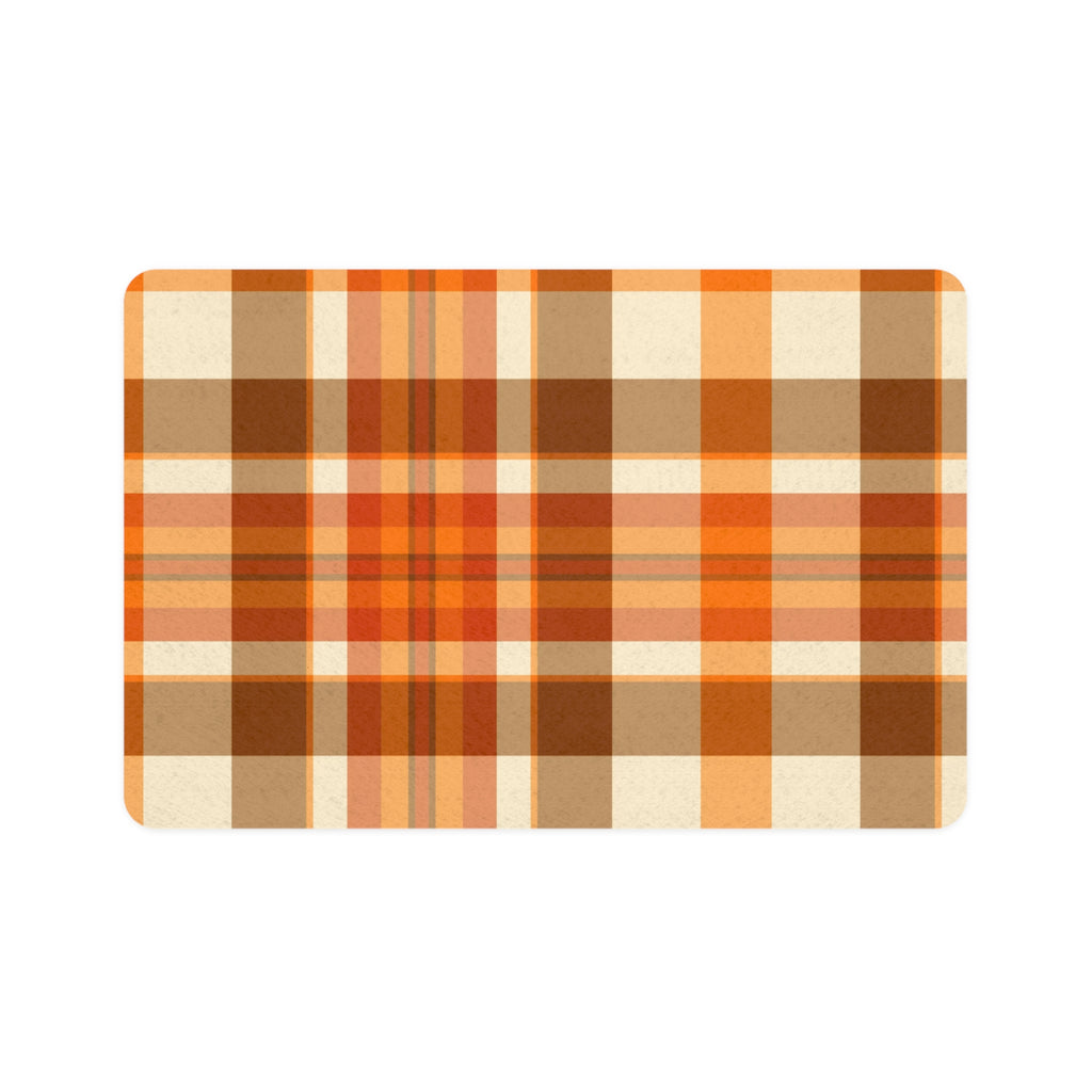 Autumn Plaid Pet Food Mat (12x18)