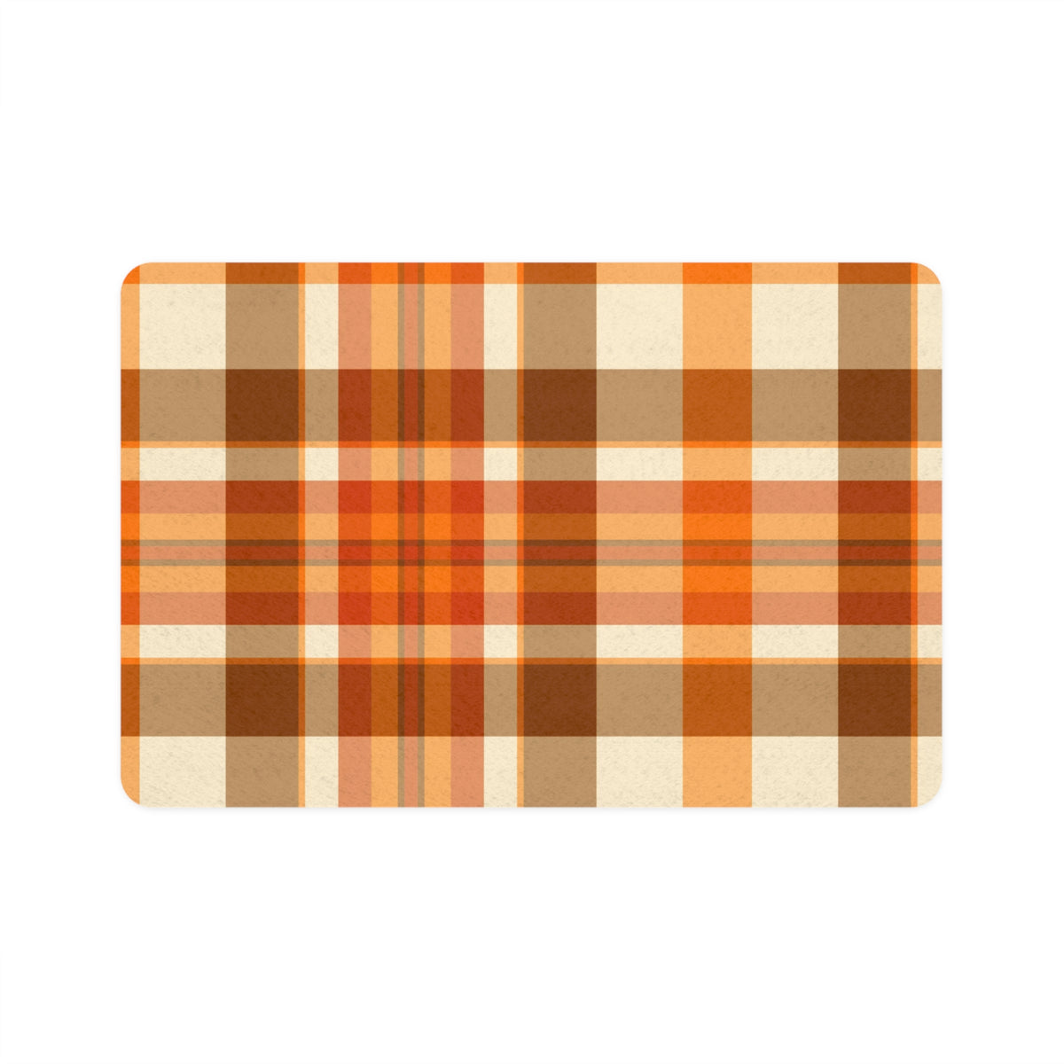 Autumn Plaid Pet Food Mat (12x18)