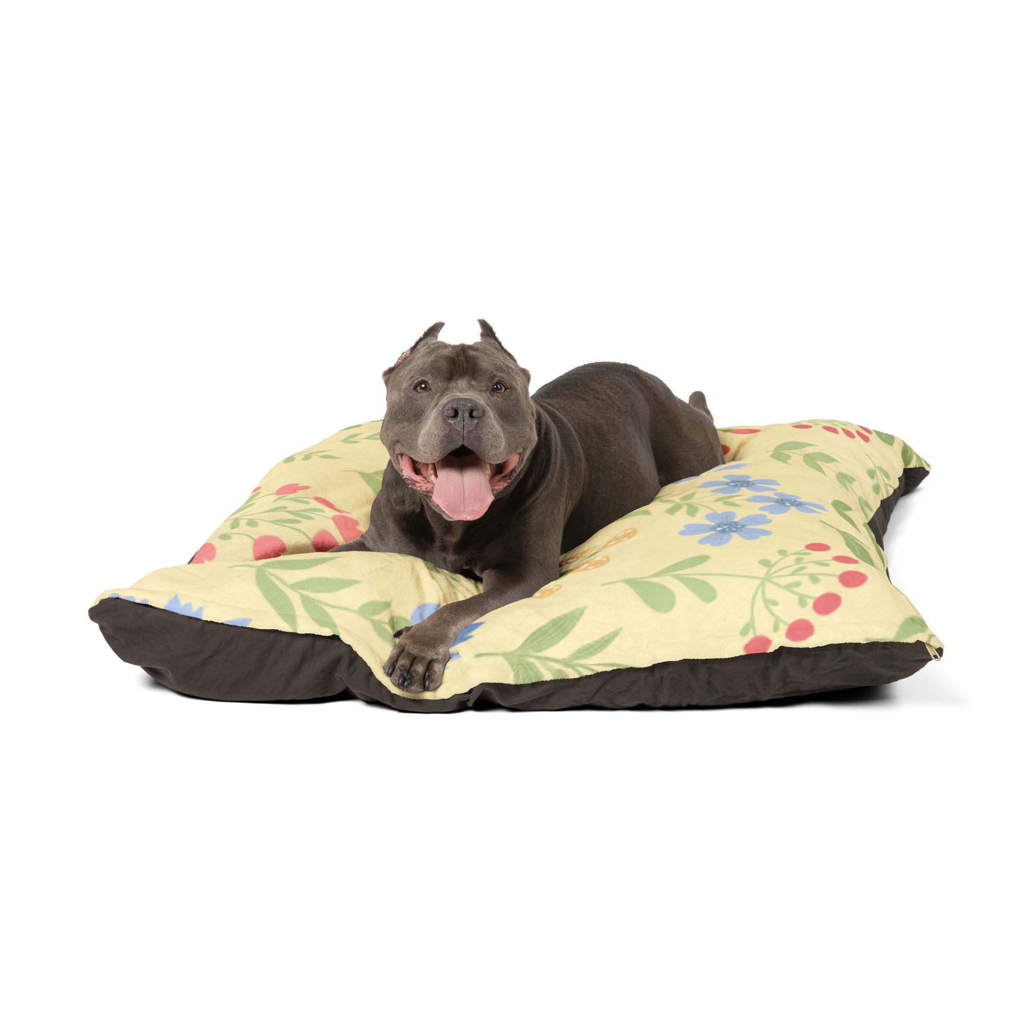 Floral Pastel Pet Bed | Cozy Spring Garden Dog & Cat Cushion