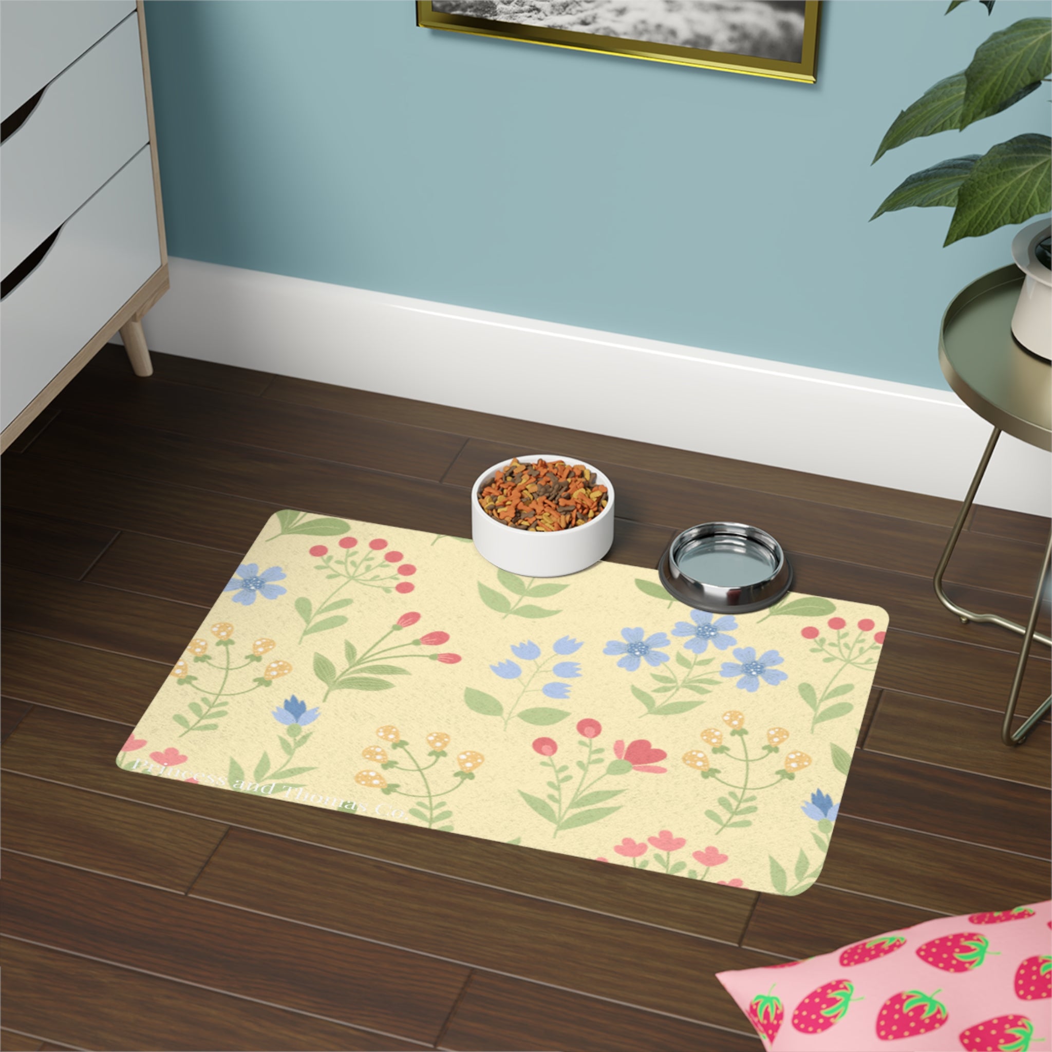 Floral Garden Pet Feeding Mat (12x18)