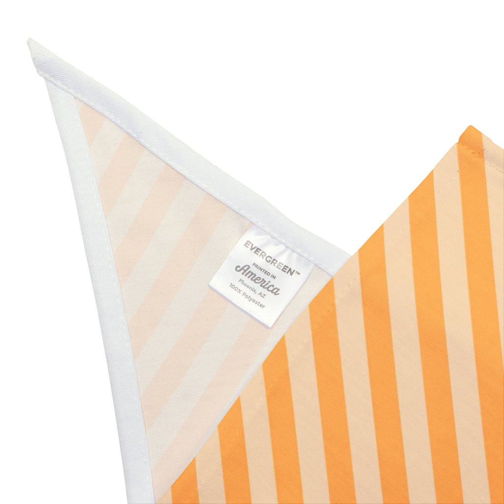Striped Orange Pet Bandana - Cute Lightweight Triangle Collar Accessory