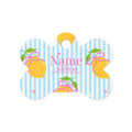 Personalized Bone Pet Tag  Yellow Lemon Design with Custom Name & Address