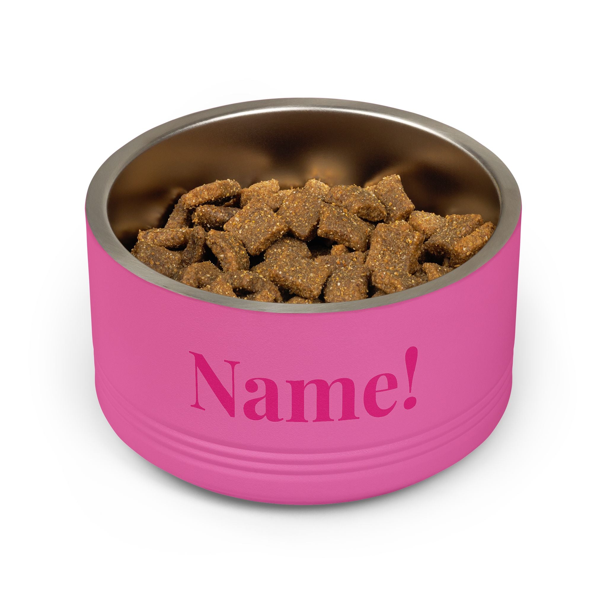 Custom Pet Bowl — Personalized 18oz Stainless Steel Dog & Cat Bowl (Add Name)