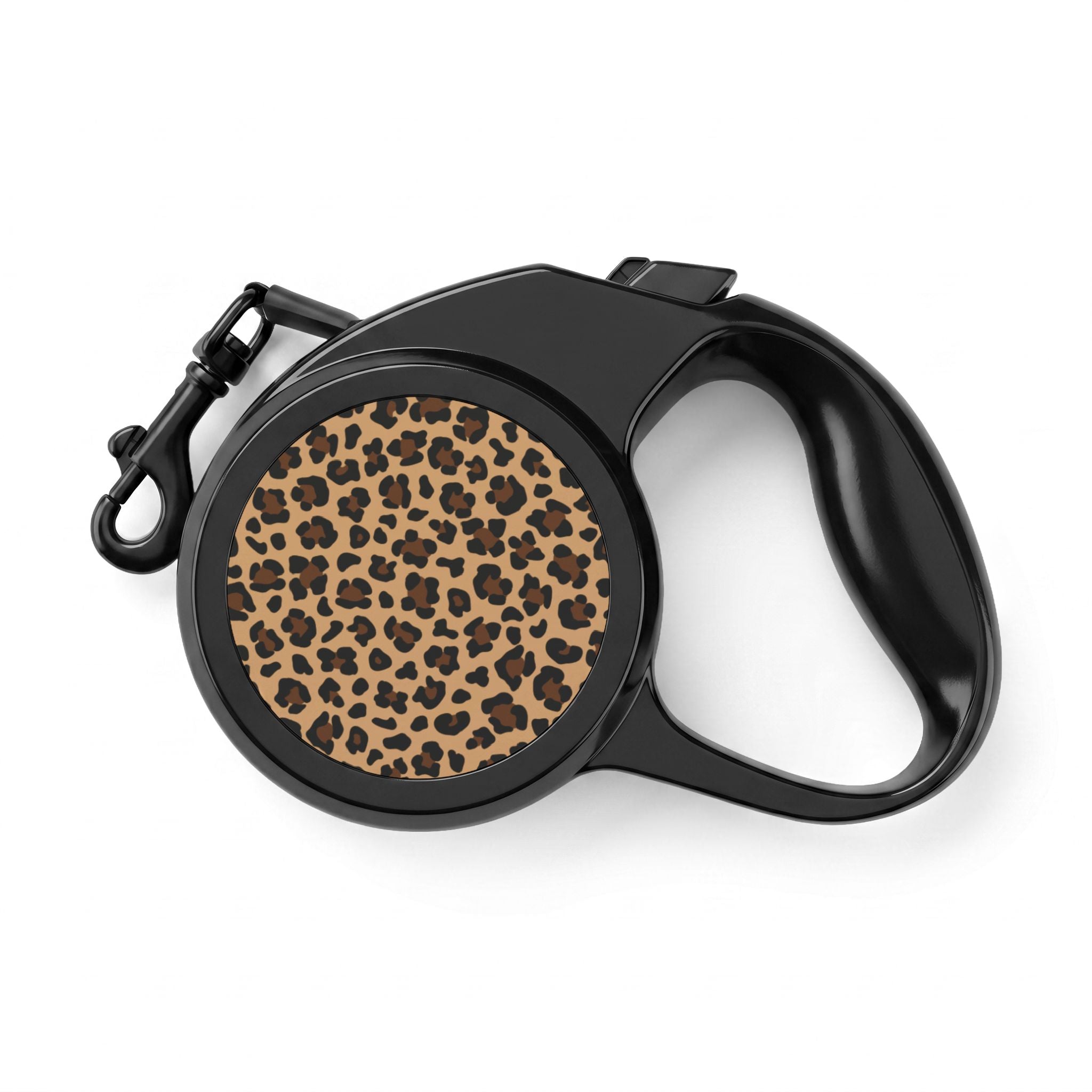 Leopard Print Retractable Dog Leash | Hands-Free Walking Lead for Small to Medium Pets