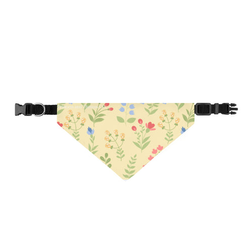 Floral Clip-On Pet Bandana | Pastel Wildflower Collar Accessory