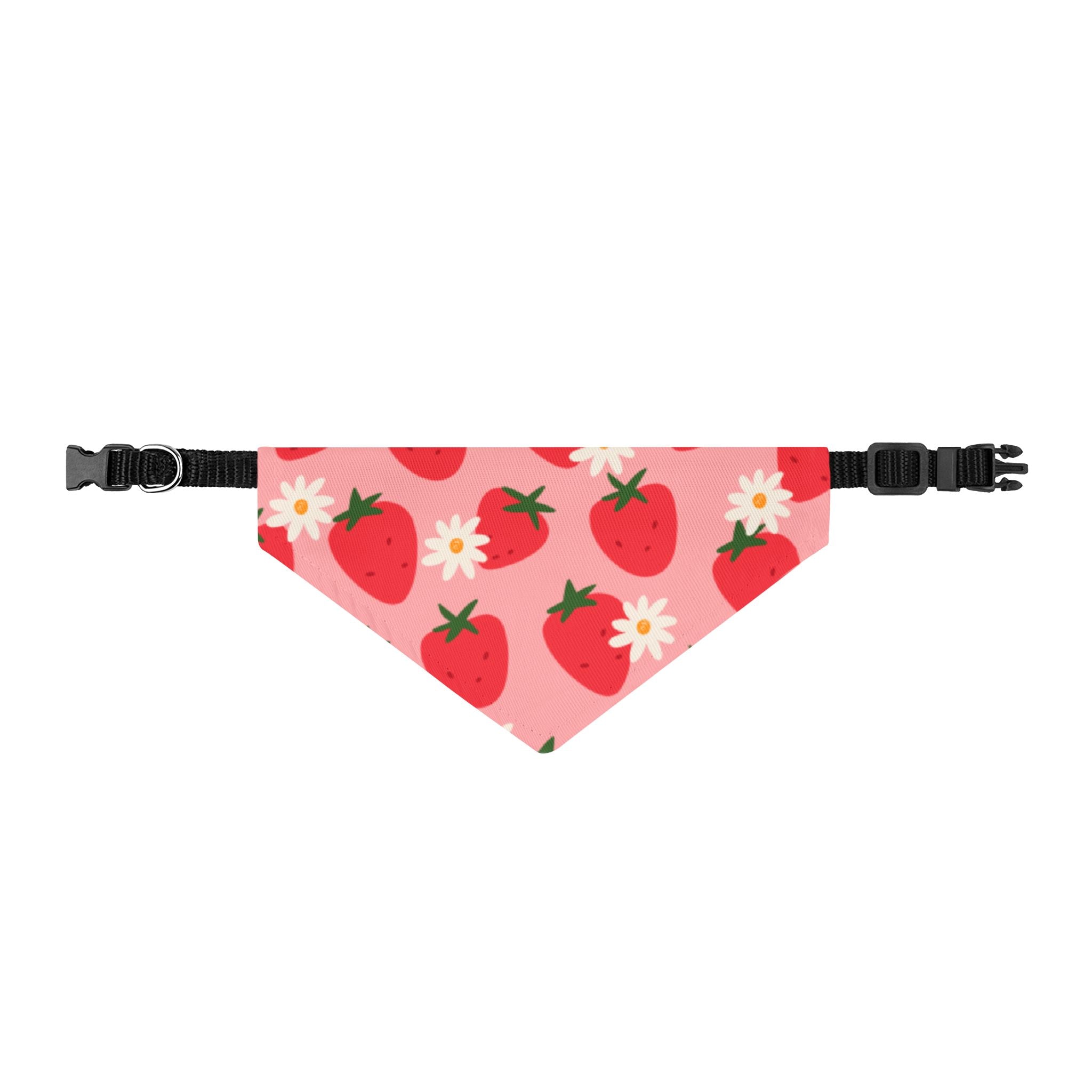 Strawberry Daisy Clip-On Pet Bandana