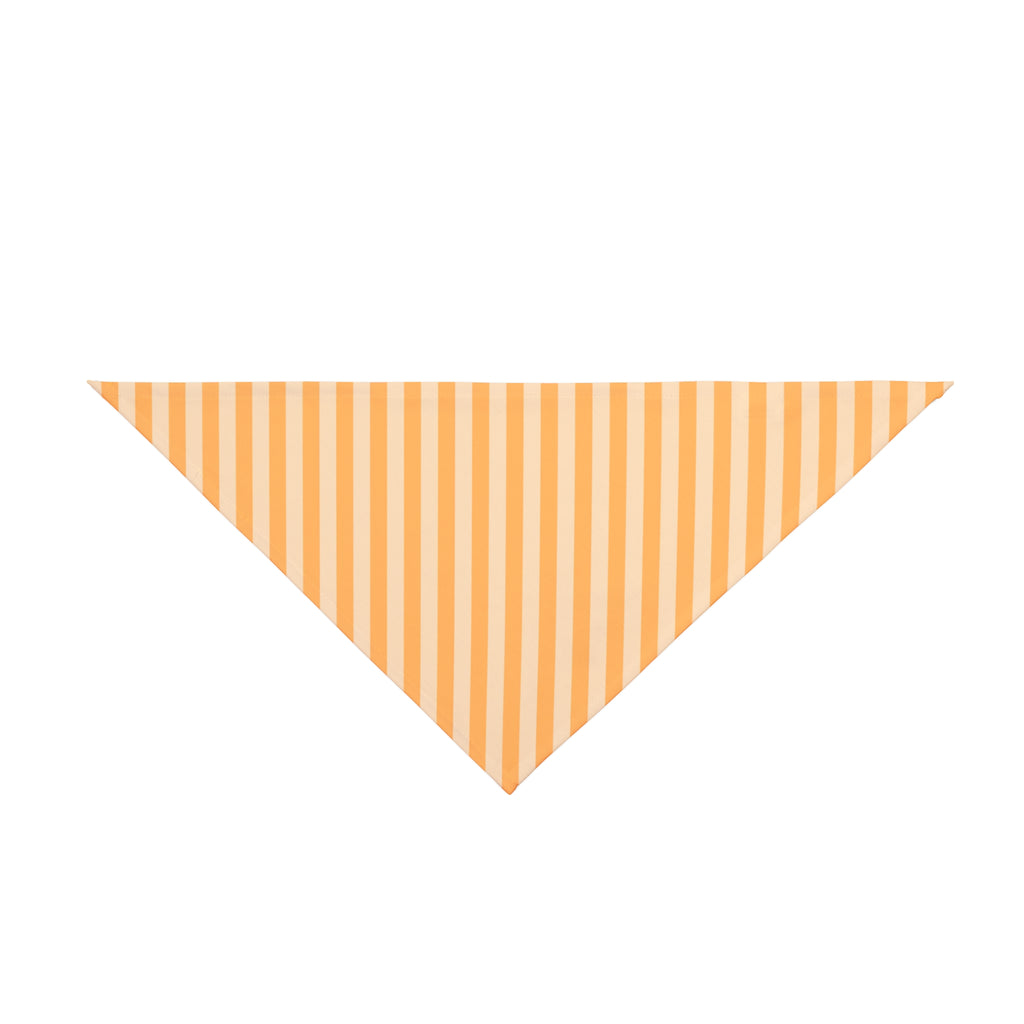 Striped Orange Pet Bandana - Cute Lightweight Triangle Collar Accessory