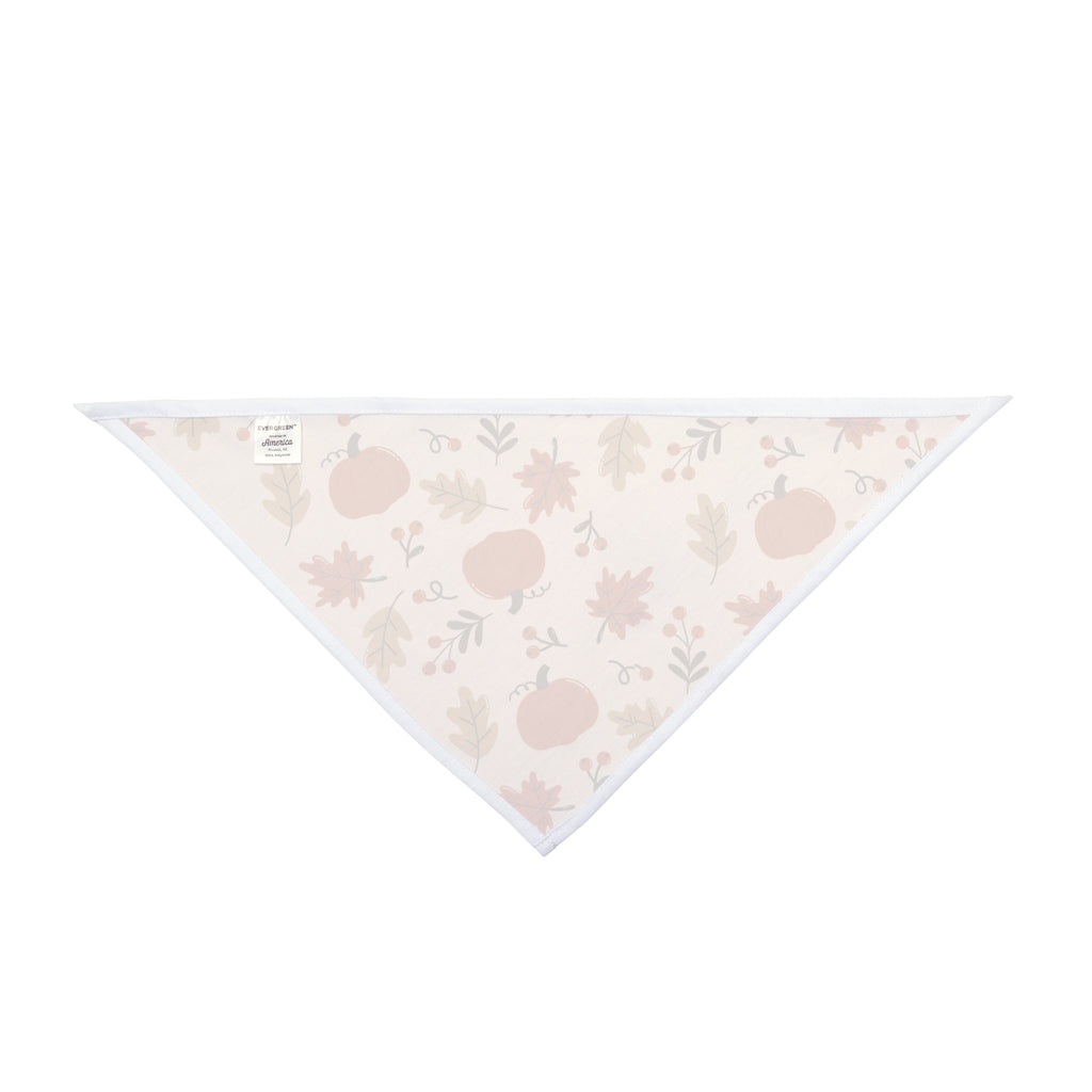 Autumn Pumpkin Pet Bandana – Fall Leaves Dog & Cat Scarf