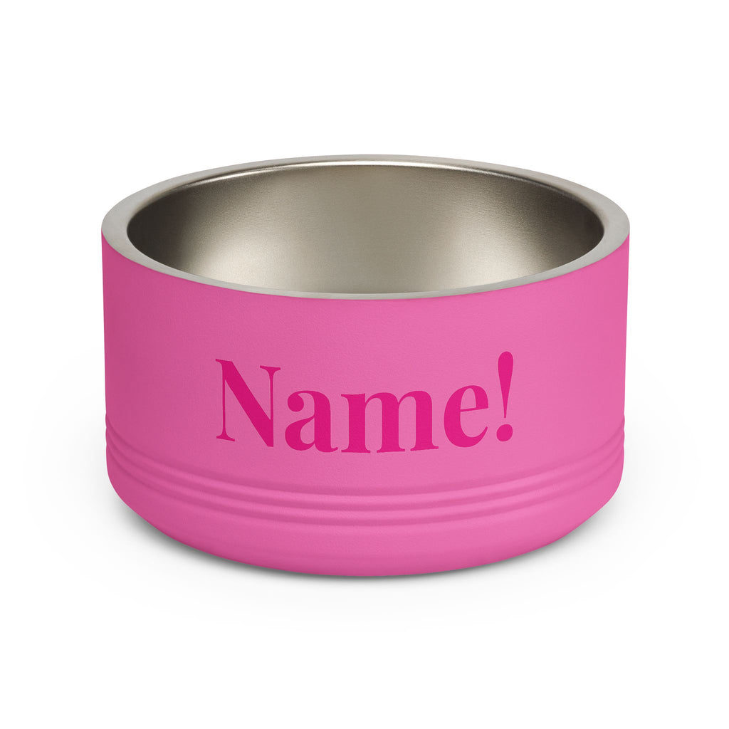 Custom Pet Bowl — Personalized 18oz Stainless Steel Dog & Cat Bowl (Add Name)