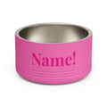Custom Pet Bowl — Personalized 18oz Stainless Steel Dog & Cat Bowl (Add Name)