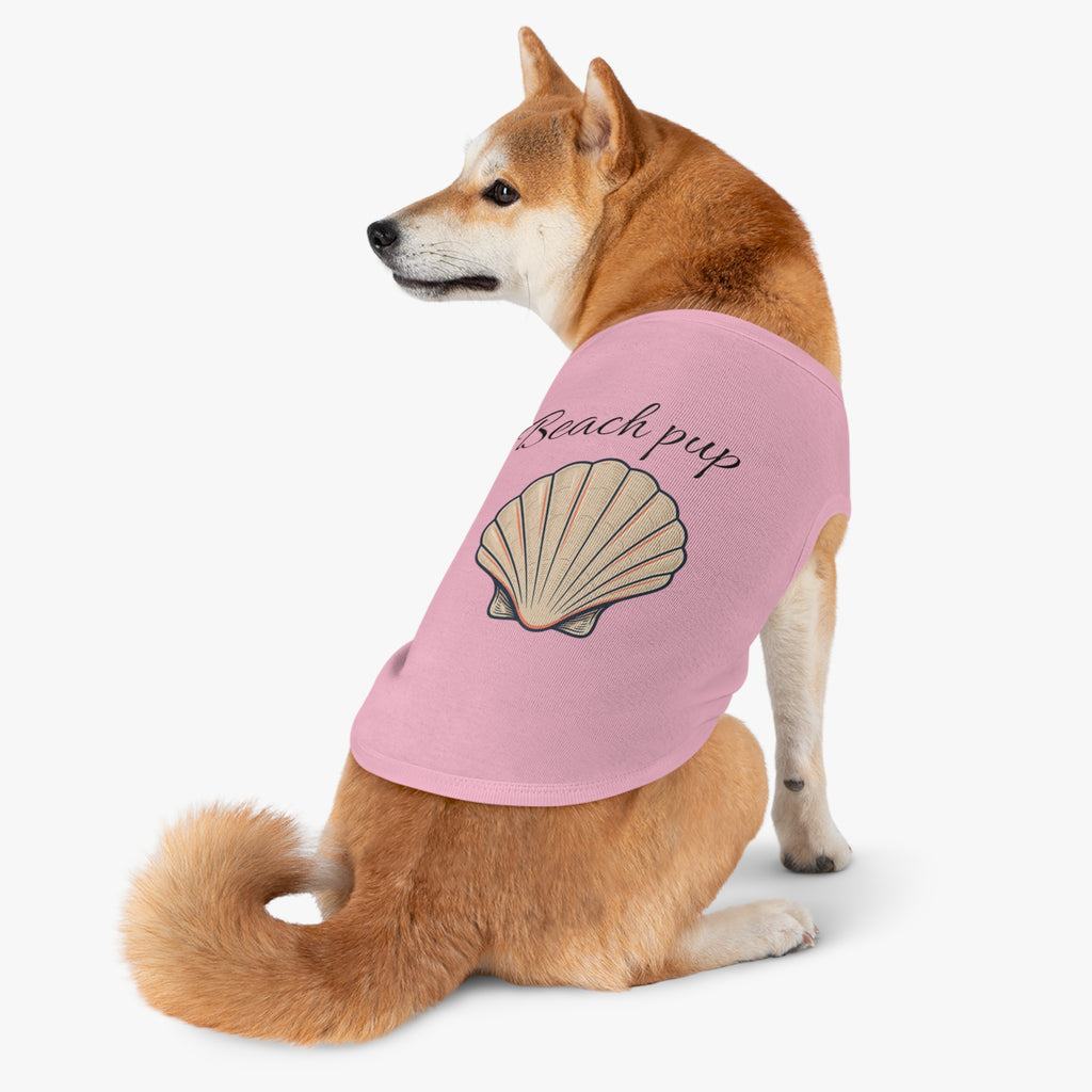 Beach Pup Pet Tank Top | Seashell Dog Shirt for Summer