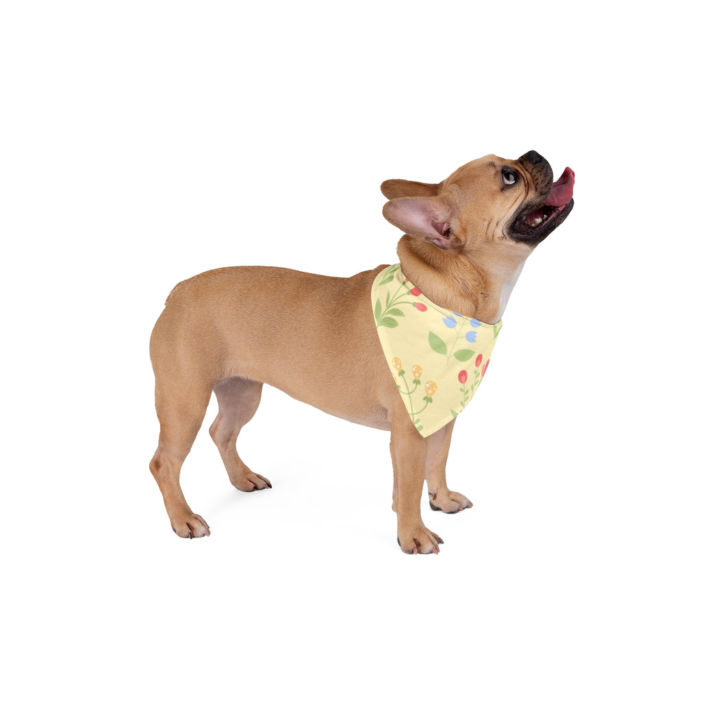 Floral Spring Pet Bandana | Pastel Wildflower Dog & Cat Scarf