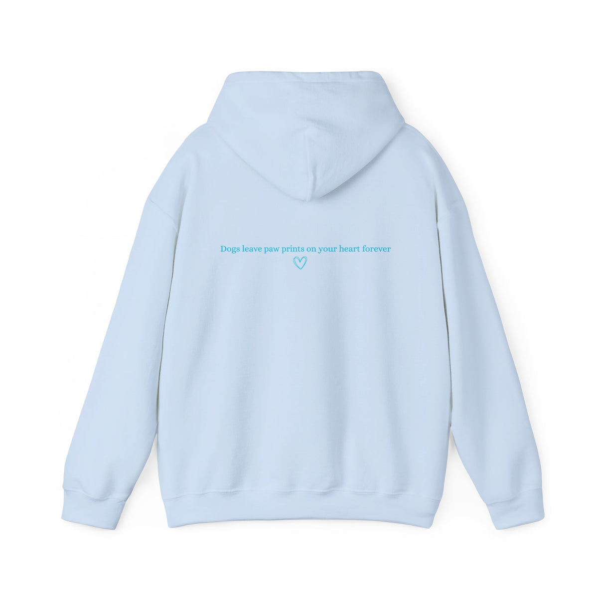 Dog Mom Hoodie  Minimal Line Art Dogs with "Dogs leave paw prints on your heart forever" Back Text