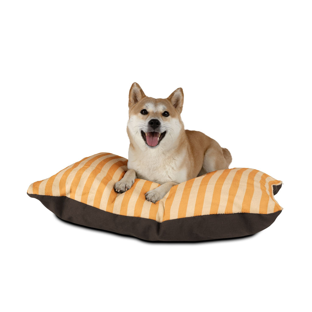Striped Cozy Pet Bed – Soft Plush Dog & Cat Cushion