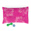 Pink Hibiscus Pet Bed | Floral Dog & Cat Cushion
