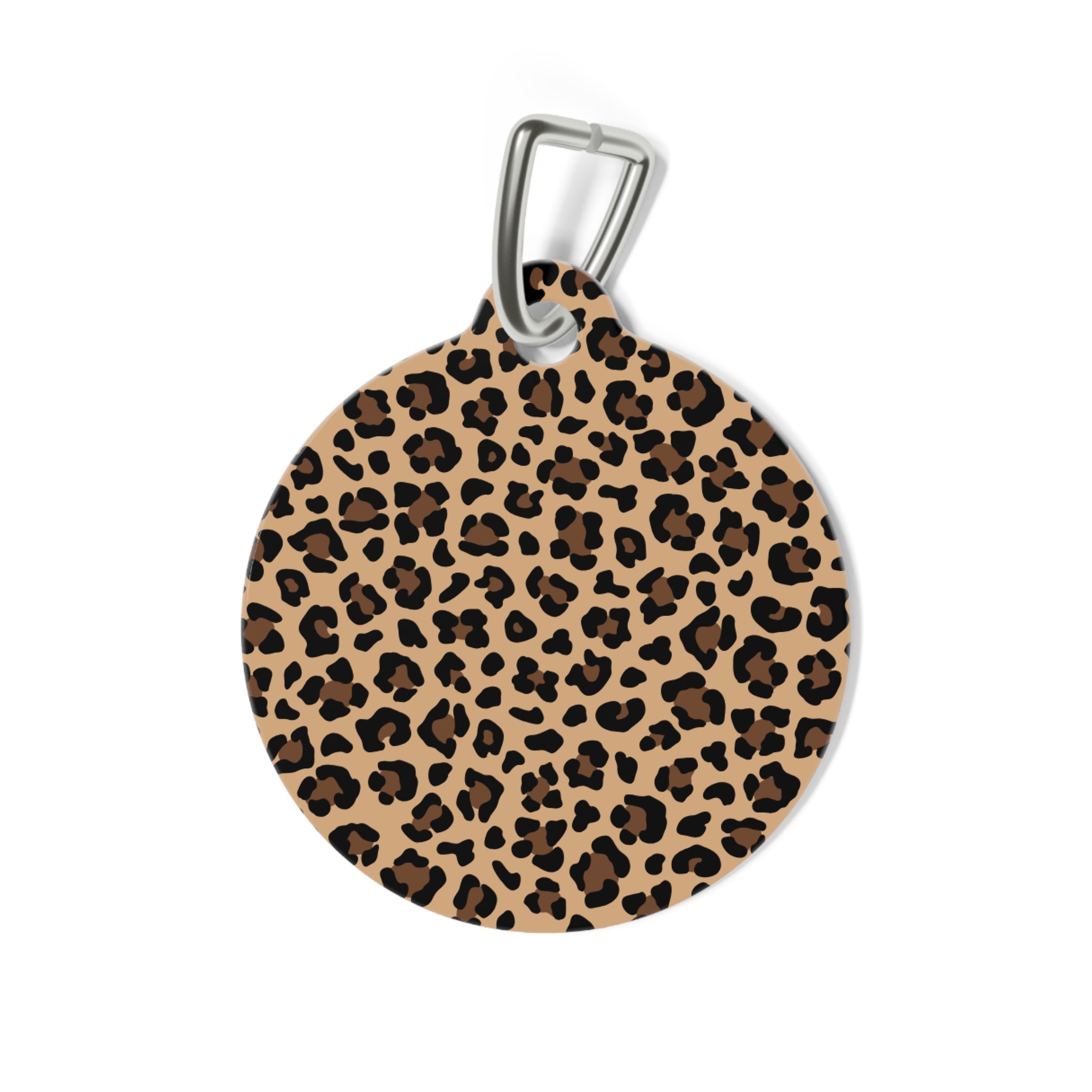 Leopard Print Personalized Pet Tag – Custom Engraved Cat & Dog ID Tag