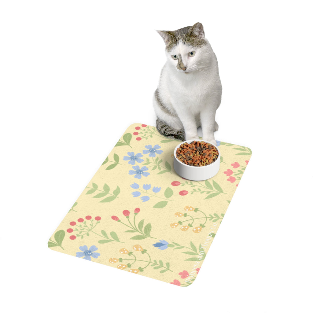 Floral Garden Pet Feeding Mat (12x18)