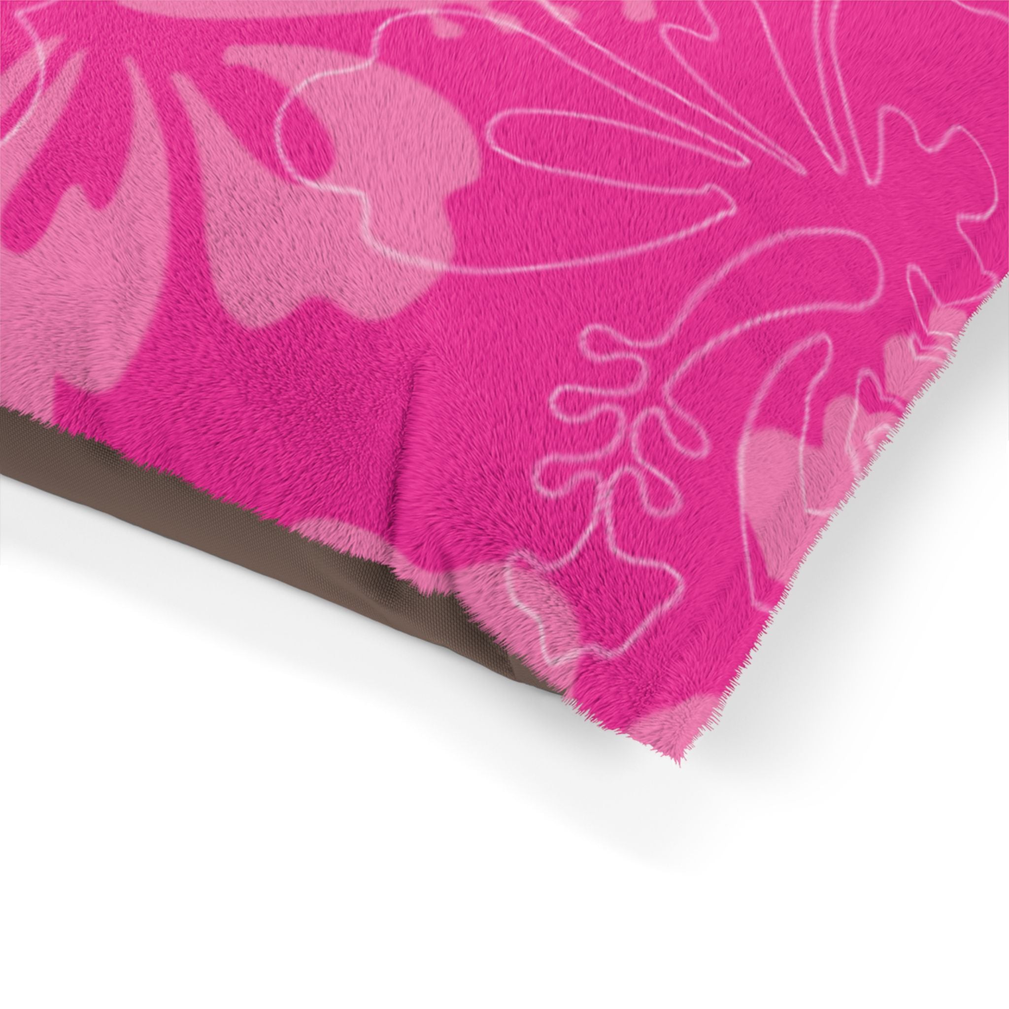 Pink Hibiscus Pet Bed | Floral Dog & Cat Cushion