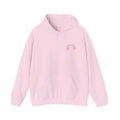 Minimal Pink Hoodie with Dog Ear Embroidery  Cute Cozy Pullover