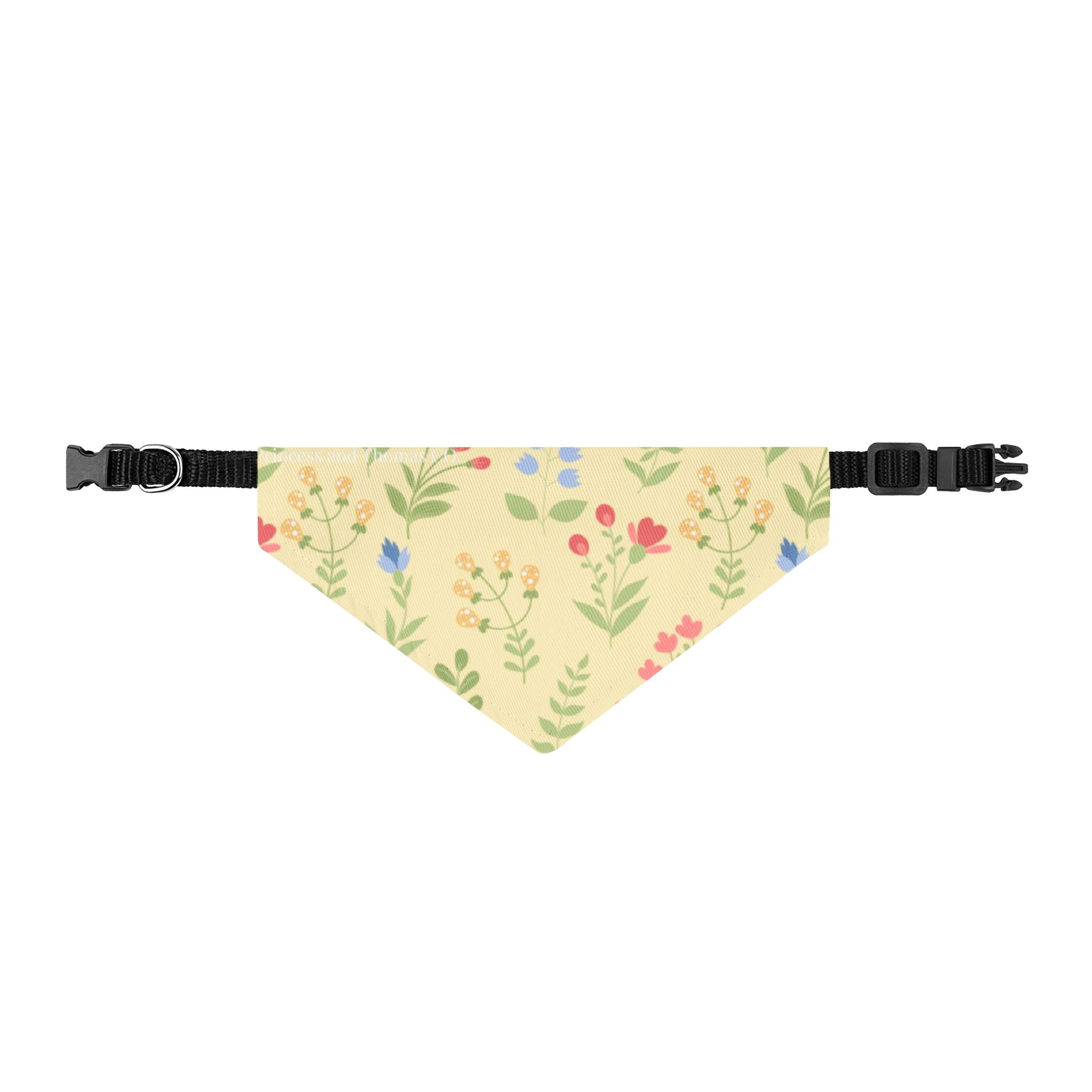 Floral Clip-On Pet Bandana | Pastel Wildflower Collar Accessory