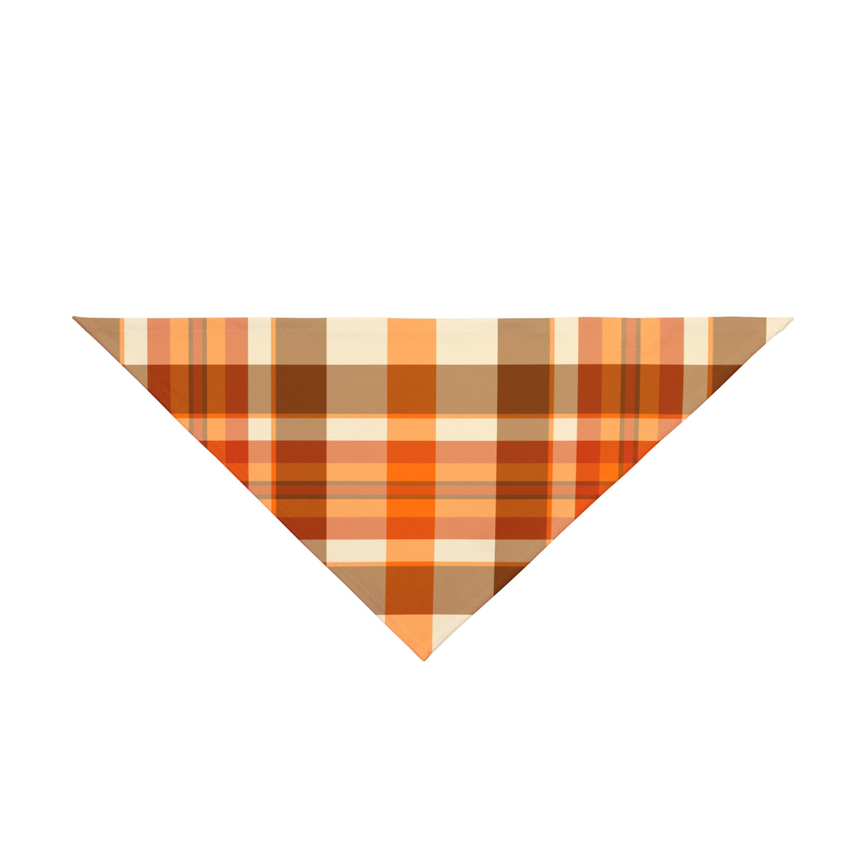 Autumn Plaid Pet Bandana – Orange & Brown Fall Dog Bandana