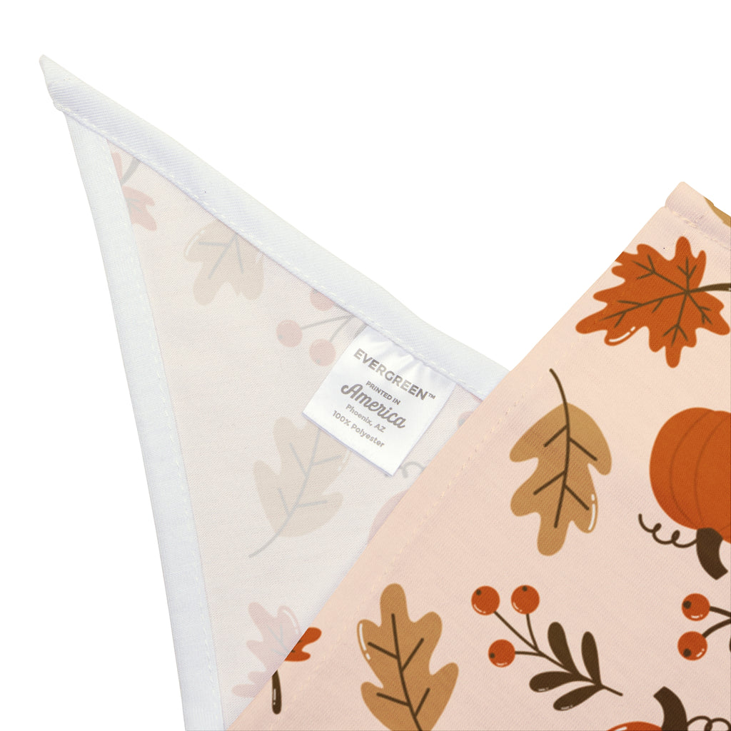 Autumn Pumpkin Pet Bandana – Fall Leaves Dog & Cat Scarf