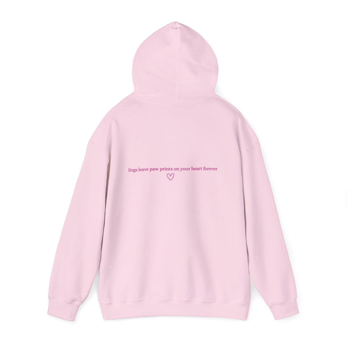 Dog Mom Hoodie  Minimal Line Art Dogs with "Dogs leave paw prints on your heart forever" Back Text