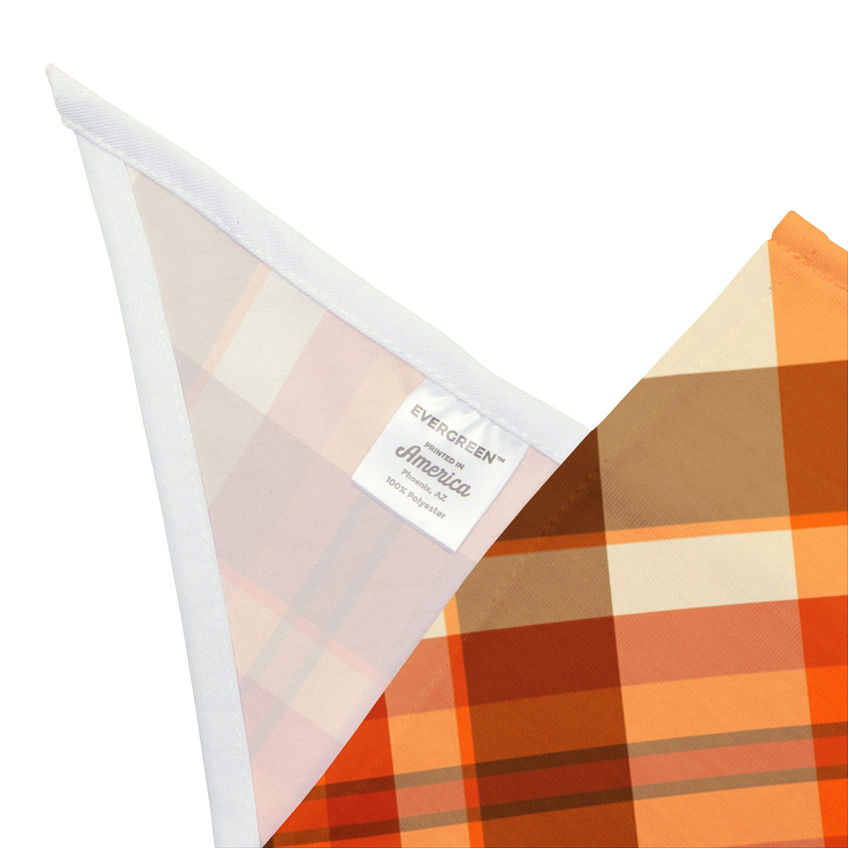 Autumn Plaid Pet Bandana – Orange & Brown Fall Dog Bandana