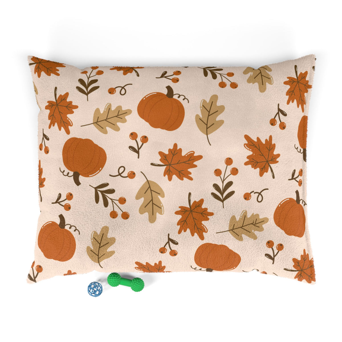 Autumn Pumpkin Pet Bed  Cozy Fall Dog & Cat Cushion