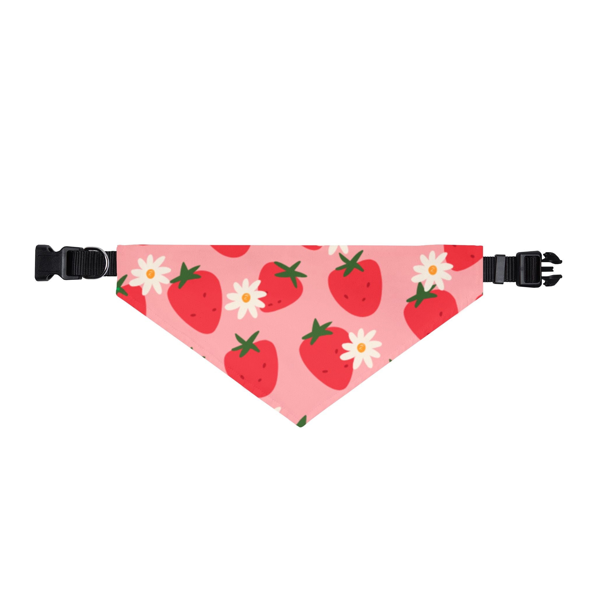 Strawberry Daisy Clip-On Pet Bandana