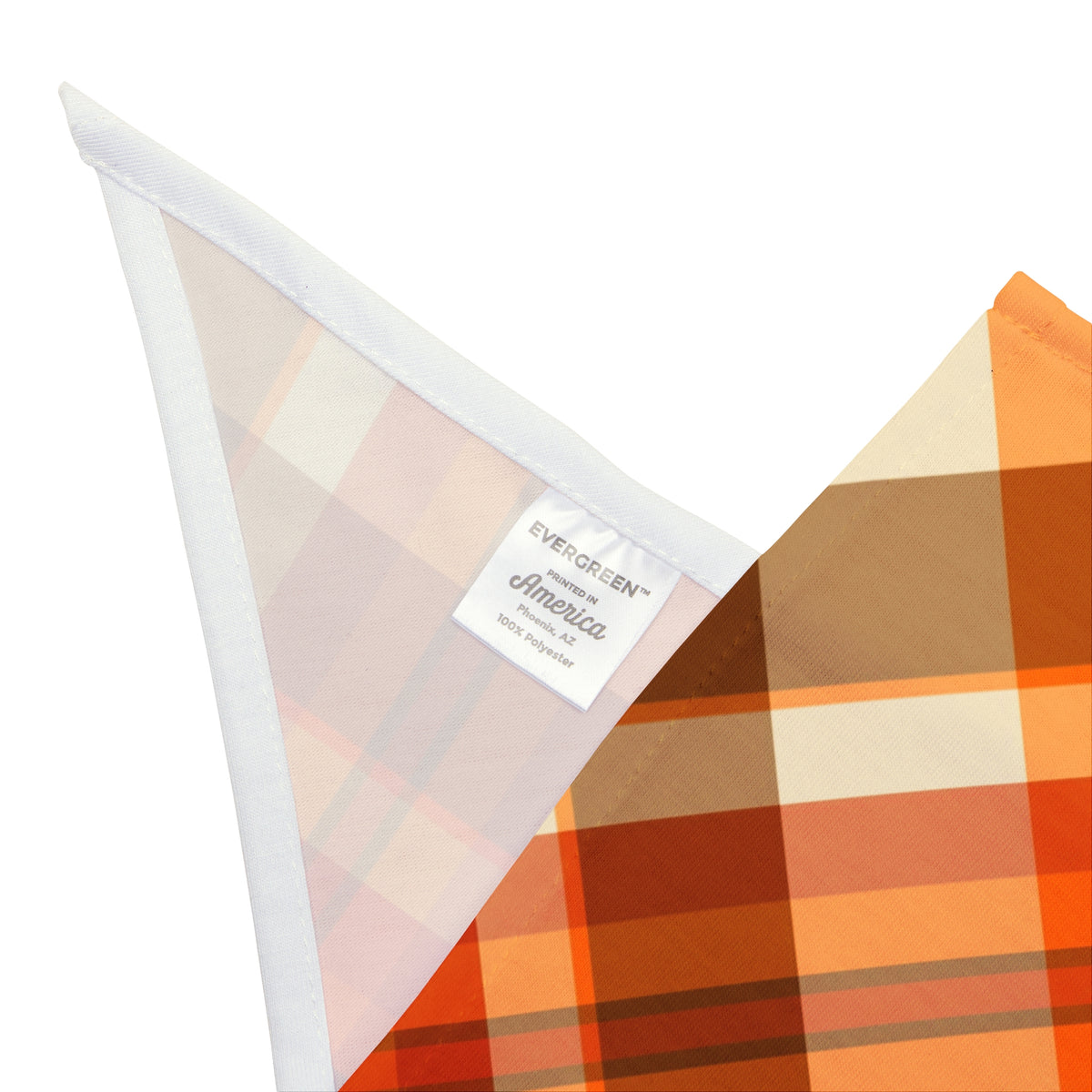 Autumn Plaid Pet Bandana – Orange & Brown Fall Dog Bandana