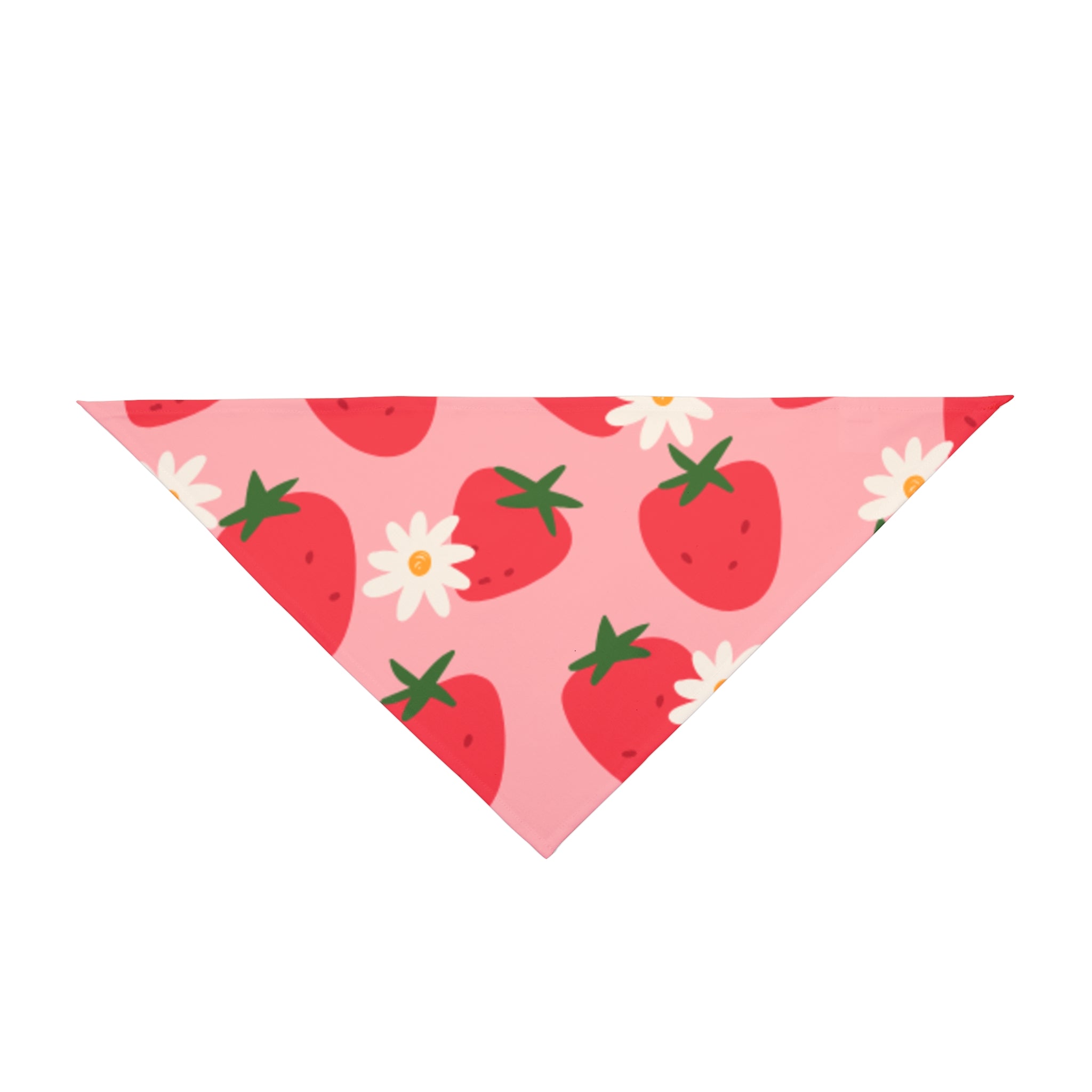 Strawberry Daisy Pet Bandana  Pink Floral Dog & Cat Neck Scarf