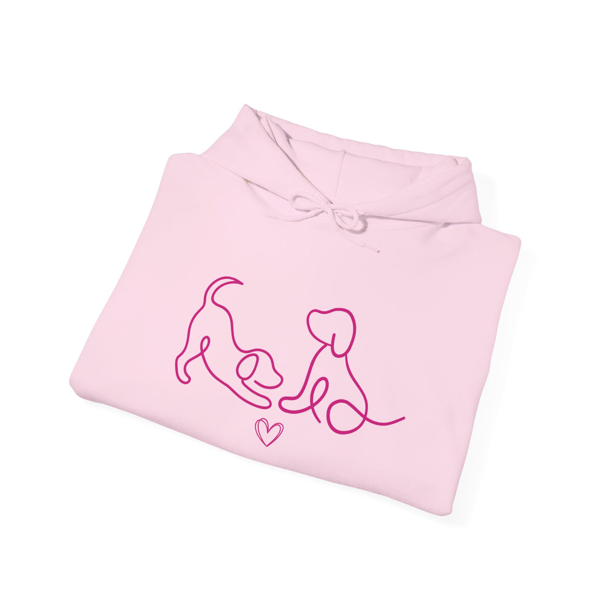 Dog Mom Hoodie  Minimal Line Art Dogs with "Dogs leave paw prints on your heart forever" Back Text