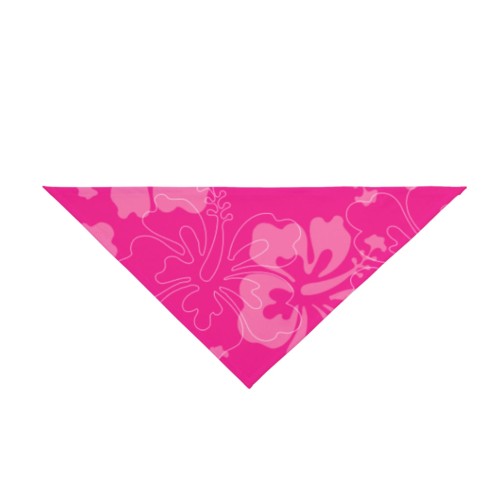 Pink Hibiscus Pet Bandana | Floral Dog & Cat Scarf