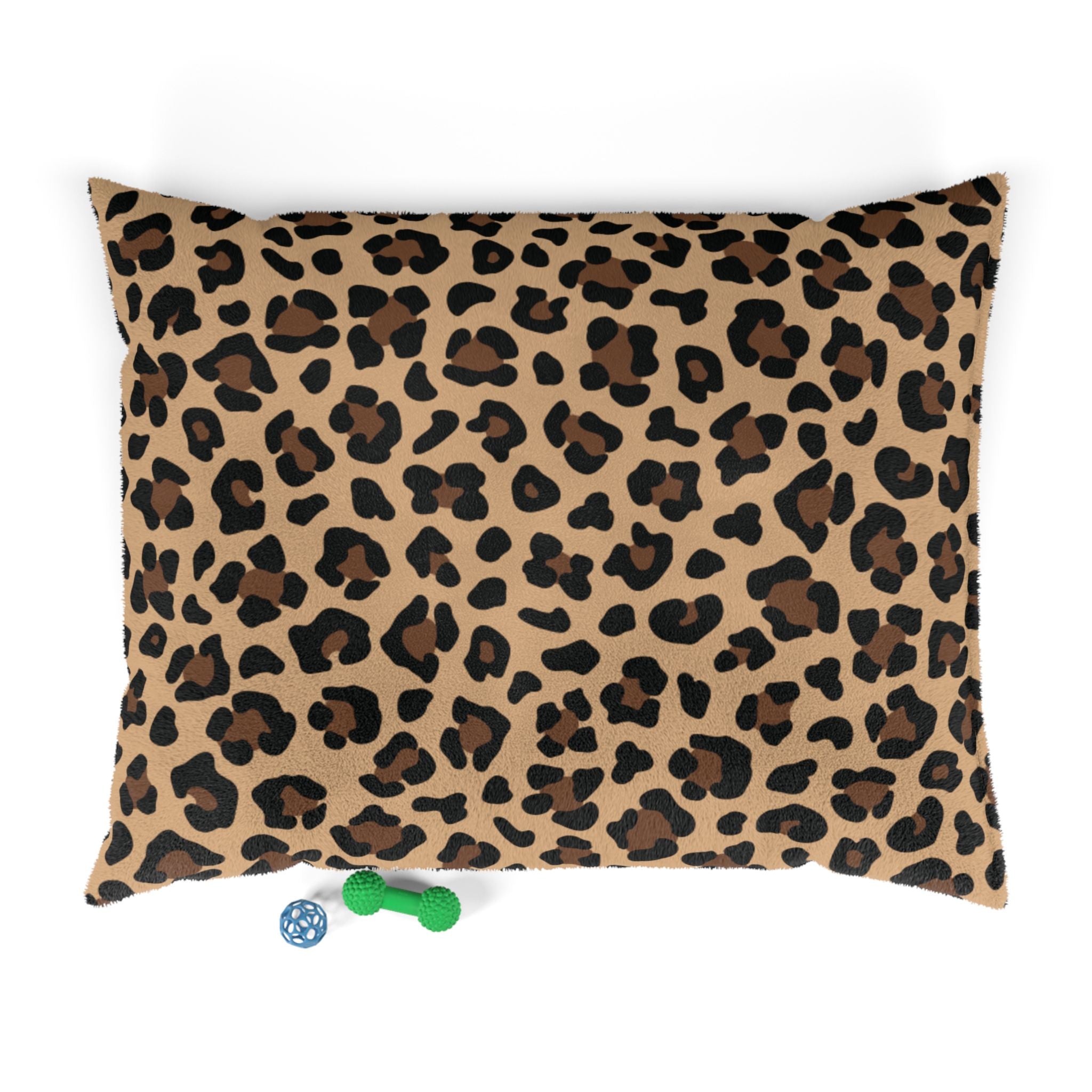 Leopard Print Plush Pet Bed | Cozy Decorative Dog & Cat Cushion