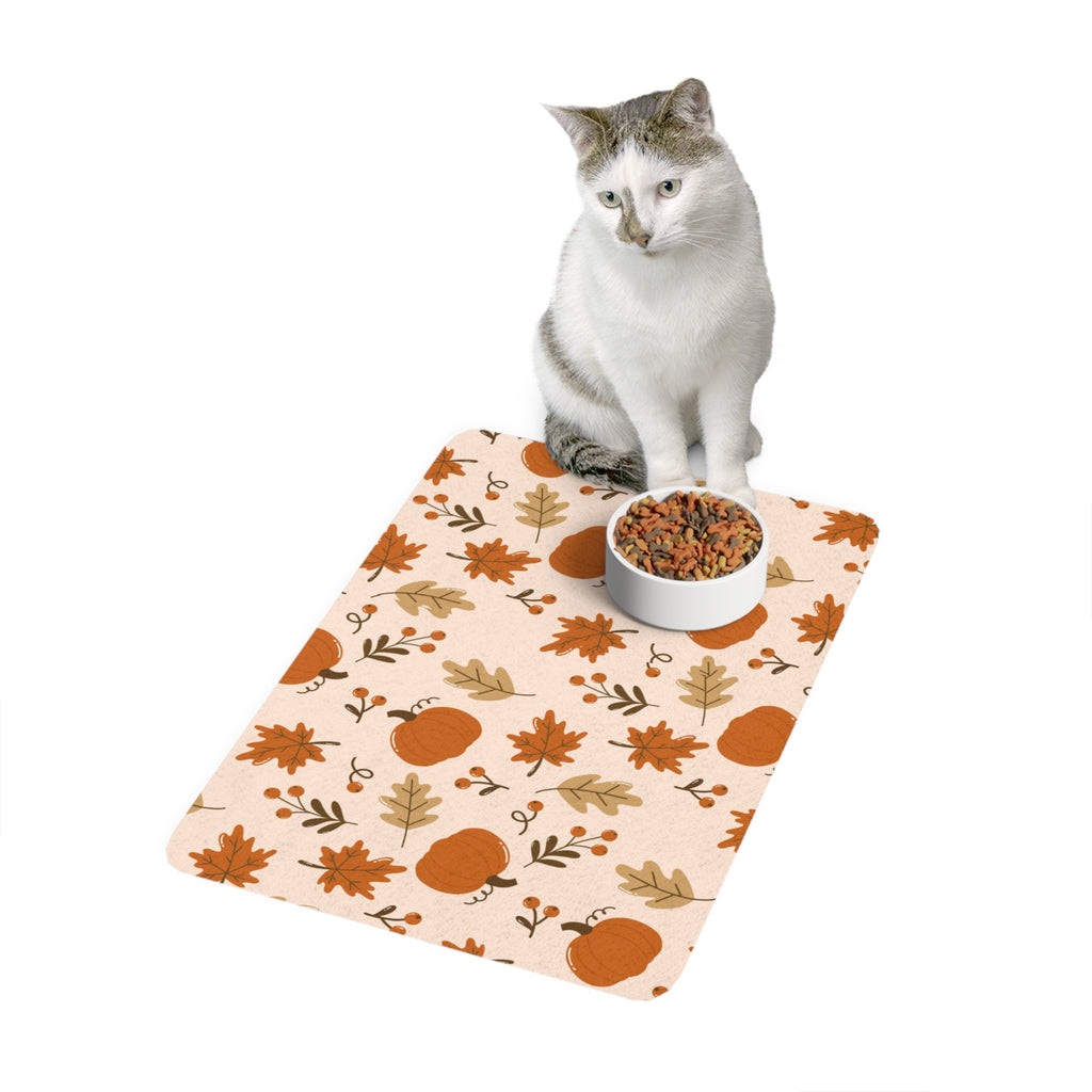 Autumn Pumpkin Pet Food Mat (12x18)