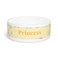 Princess Floral Pet Bowl | Personalized Ceramic Dog & Cat Bowl