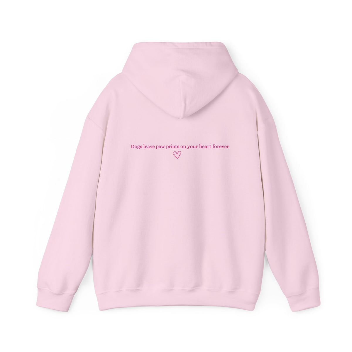 Dog Mom Hoodie  Minimal Line Art Dogs with "Dogs leave paw prints on your heart forever" Back Text
