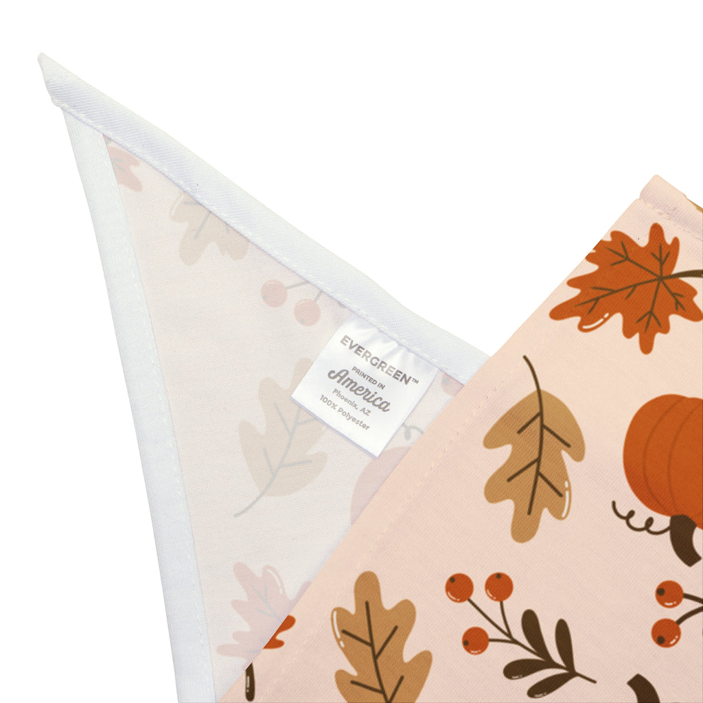 Autumn Pumpkin Pet Bandana – Fall Leaves Dog & Cat Scarf