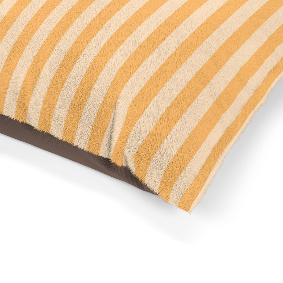Striped Cozy Pet Bed – Soft Plush Dog & Cat Cushion