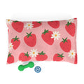 Strawberry Daisy Pet Bed Cute Pink Floral Dog & Cat Cushion