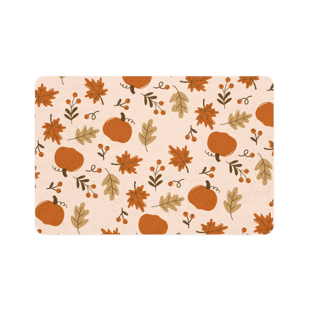 Autumn Pumpkin Pet Food Mat (12x18)