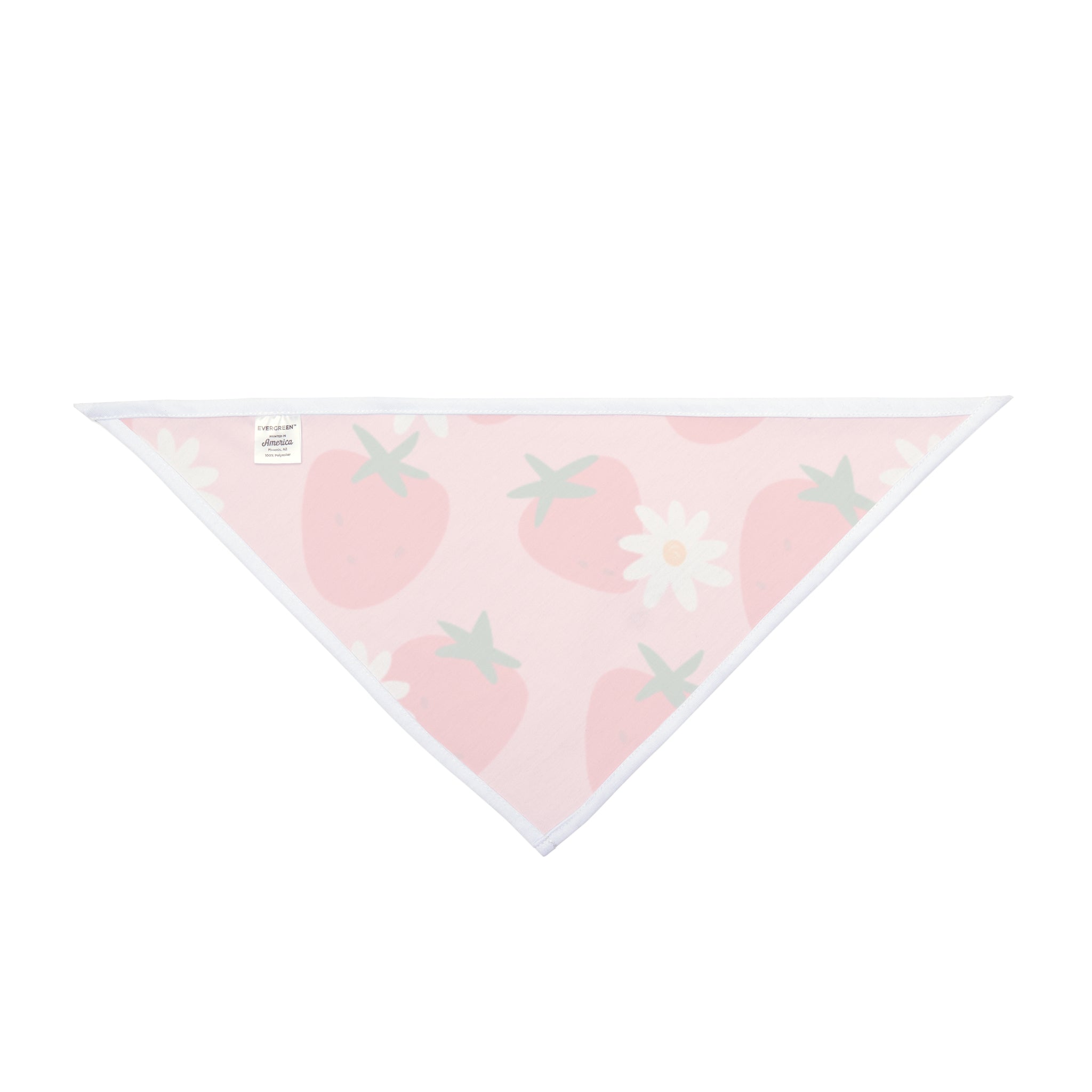 Strawberry Daisy Pet Bandana  Pink Floral Dog & Cat Neck Scarf